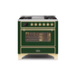 ILVE 36 Inch Majestic II Series Dual Fuel Natural Gas Range with 6 Burners and Griddle with 3.5 cu. ft. Oven Capacity TFT Oven Control Display UM09FDNS3