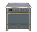 ILVE 36 Inch Majestic II Series Induction Range with 5 Elements 3.5 cu. ft. Oven Capacity TFT Oven Control Display Solid Door UMI09QNS3