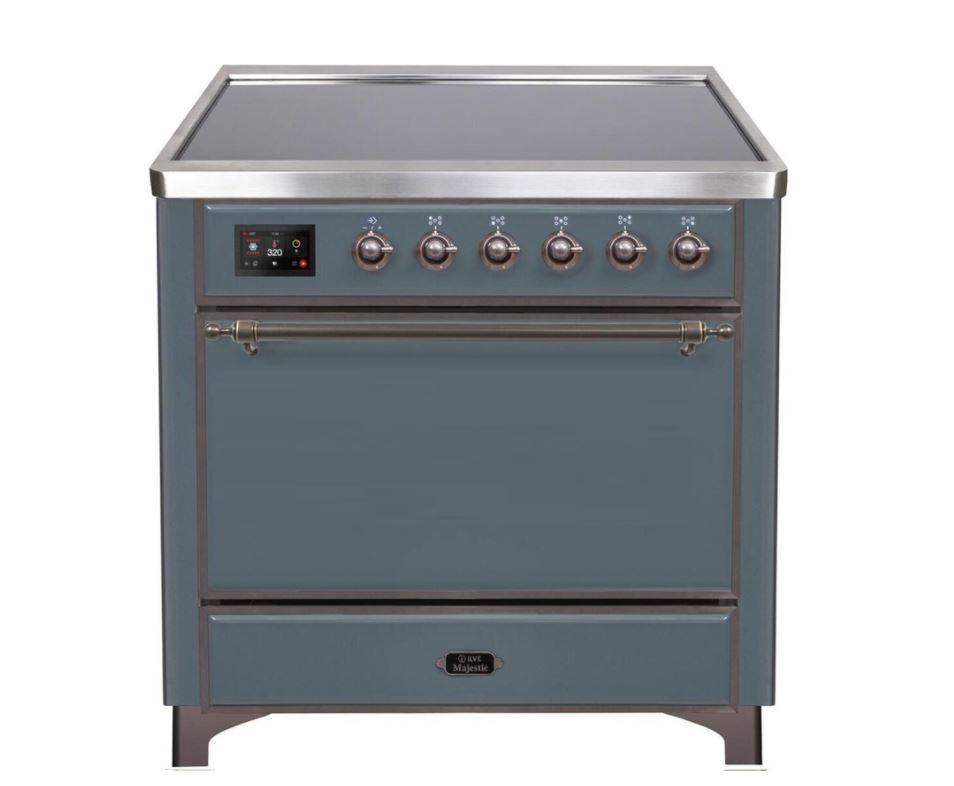 ILVE 36 Inch Majestic II Series Induction Range with 5 Elements 3.5 cu. ft. Oven Capacity TFT Oven Control Display Solid Door UMI09QNS3