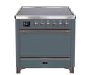 ILVE 36 Inch Majestic II Series Induction Range with 5 Elements 3.5 cu. ft. Oven Capacity TFT Oven Control Display Solid Door UMI09QNS3
