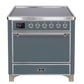 ILVE 36 Inch Majestic II Series Induction Range with 5 Elements 3.5 cu. ft. Oven Capacity TFT Oven Control Display Solid Door UMI09QNS3