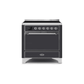 ILVE 36 Inch Majestic II Series Induction Range with 5 Elements 3.5 cu. ft. Oven Capacity TFT Oven Control Display Solid Door UMI09QNS3