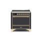 ILVE 36 Inch Majestic II Series Induction Range with 5 Elements 3.5 cu. ft. Oven Capacity TFT Oven Control Display Solid Door UMI09QNS3
