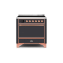 ILVE 36 Inch Majestic II Series Induction Range with 5 Elements 3.5 cu. ft. Oven Capacity TFT Oven Control Display Solid Door UMI09QNS3