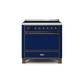 ILVE 36 Inch Majestic II Series Induction Range with 5 Elements 3.5 cu. ft. Oven Capacity TFT Oven Control Display Solid Door UMI09QNS3