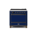 ILVE 36 Inch Majestic II Series Induction Range with 5 Elements 3.5 cu. ft. Oven Capacity TFT Oven Control Display Solid Door UMI09QNS3