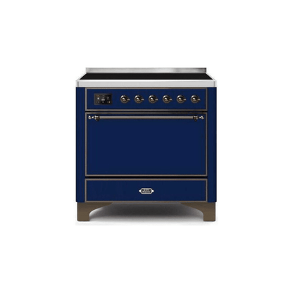 ILVE 36 Inch Majestic II Series Induction Range with 5 Elements 3.5 cu. ft. Oven Capacity TFT Oven Control Display Solid Door UMI09QNS3