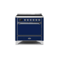 ILVE 36 Inch Majestic II Series Induction Range with 5 Elements 3.5 cu. ft. Oven Capacity TFT Oven Control Display Solid Door UMI09QNS3