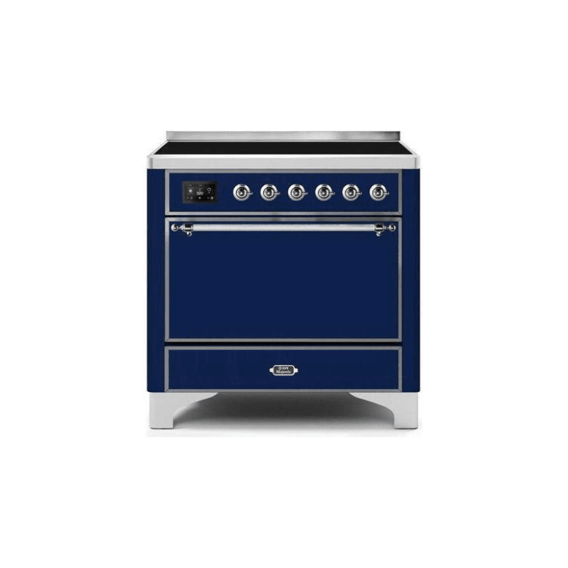 ILVE 36 Inch Majestic II Series Induction Range with 5 Elements 3.5 cu. ft. Oven Capacity TFT Oven Control Display Solid Door UMI09QNS3
