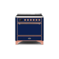 ILVE 36 Inch Majestic II Series Induction Range with 5 Elements 3.5 cu. ft. Oven Capacity TFT Oven Control Display Solid Door UMI09QNS3
