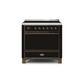 ILVE 36 Inch Majestic II Series Induction Range with 5 Elements 3.5 cu. ft. Oven Capacity TFT Oven Control Display Solid Door UMI09QNS3