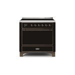 ILVE 36 Inch Majestic II Series Induction Range with 5 Elements 3.5 cu. ft. Oven Capacity TFT Oven Control Display Solid Door UMI09QNS3