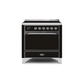 ILVE 36 Inch Majestic II Series Induction Range with 5 Elements 3.5 cu. ft. Oven Capacity TFT Oven Control Display Solid Door UMI09QNS3