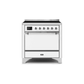 ILVE 36 Inch Majestic II Series Induction Range with 5 Elements 3.5 cu. ft. Oven Capacity TFT Oven Control Display Solid Door UMI09QNS3