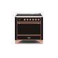 ILVE 36 Inch Majestic II Series Induction Range with 5 Elements 3.5 cu. ft. Oven Capacity TFT Oven Control Display Solid Door UMI09QNS3