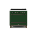 ILVE 36 Inch Majestic II Series Induction Range with 5 Elements 3.5 cu. ft. Oven Capacity TFT Oven Control Display Solid Door UMI09QNS3