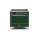 ILVE 36 Inch Majestic II Series Induction Range with 5 Elements 3.5 cu. ft. Oven Capacity TFT Oven Control Display Solid Door UMI09QNS3