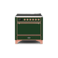 ILVE 36 Inch Majestic II Series Induction Range with 5 Elements 3.5 cu. ft. Oven Capacity TFT Oven Control Display Solid Door UMI09QNS3