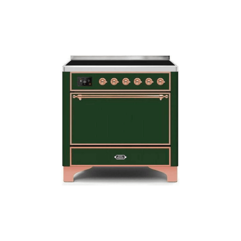 ILVE 36 Inch Majestic II Series Induction Range with 5 Elements 3.5 cu. ft. Oven Capacity TFT Oven Control Display Solid Door UMI09QNS3