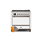 ILVE 36 Inch Majestic II Series Induction Range with 5 Elements 3.5 cu. ft. Oven Capacity TFT Oven Control Display Solid Door UMI09QNS3