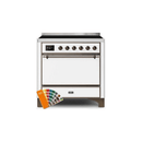 ILVE 36 Inch Majestic II Series Induction Range with 5 Elements 3.5 cu. ft. Oven Capacity TFT Oven Control Display Solid Door UMI09QNS3