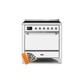 ILVE 36 Inch Majestic II Series Induction Range with 5 Elements 3.5 cu. ft. Oven Capacity TFT Oven Control Display Solid Door UMI09QNS3