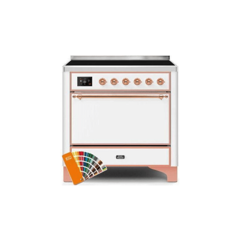 ILVE 36 Inch Majestic II Series Induction Range with 5 Elements 3.5 cu. ft. Oven Capacity TFT Oven Control Display Solid Door UMI09QNS3