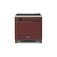 ILVE 36 Inch Majestic II Series Induction Range with 5 Elements 3.5 cu. ft. Oven Capacity TFT Oven Control Display Solid Door UMI09QNS3