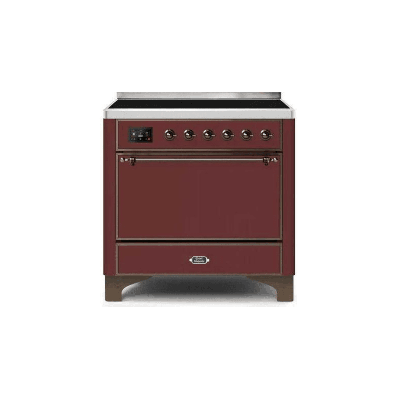 ILVE 36 Inch Majestic II Series Induction Range with 5 Elements 3.5 cu. ft. Oven Capacity TFT Oven Control Display Solid Door UMI09QNS3