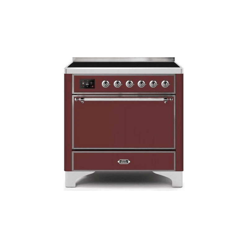ILVE 36 Inch Majestic II Series Induction Range with 5 Elements 3.5 cu. ft. Oven Capacity TFT Oven Control Display Solid Door UMI09QNS3