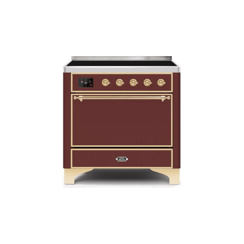 ILVE 36 Inch Majestic II Series Induction Range with 5 Elements 3.5 cu. ft. Oven Capacity TFT Oven Control Display Solid Door UMI09QNS3