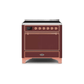 ILVE 36 Inch Majestic II Series Induction Range with 5 Elements 3.5 cu. ft. Oven Capacity TFT Oven Control Display Solid Door UMI09QNS3