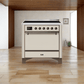 ILVE 36 Inch Majestic II Series Induction Range with 5 Elements 3.5 cu. ft. Oven Capacity TFT Oven Control Display Solid Door UMI09QNS3