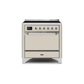 ILVE 36 Inch Majestic II Series Induction Range with 5 Elements 3.5 cu. ft. Oven Capacity TFT Oven Control Display Solid Door UMI09QNS3
