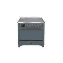 ILVE 36 Inch Majestic II Series Induction Range with 5 Elements 3.5 cu. ft. Oven Capacity TFT Oven Control Display Solid Door UMI09QNS3
