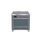 ILVE 36 Inch Majestic II Series Induction Range with 5 Elements 3.5 cu. ft. Oven Capacity TFT Oven Control Display Solid Door UMI09QNS3