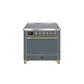 ILVE 36 Inch Majestic II Series Induction Range with 5 Elements 3.5 cu. ft. Oven Capacity TFT Oven Control Display Solid Door UMI09QNS3