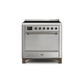ILVE 36 Inch Majestic II Series Induction Range with 5 Elements 3.5 cu. ft. Oven Capacity TFT Oven Control Display Solid Door UMI09QNS3