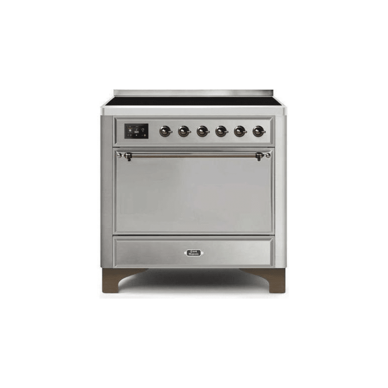 ILVE 36 Inch Majestic II Series Induction Range with 5 Elements 3.5 cu. ft. Oven Capacity TFT Oven Control Display Solid Door UMI09QNS3