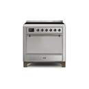 ILVE 36 Inch Majestic II Series Induction Range with 5 Elements 3.5 cu. ft. Oven Capacity TFT Oven Control Display Solid Door UMI09QNS3