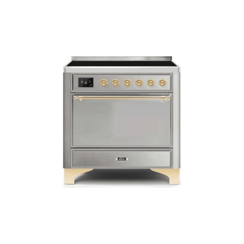 ILVE 36 Inch Majestic II Series Induction Range with 5 Elements 3.5 cu. ft. Oven Capacity TFT Oven Control Display Solid Door UMI09QNS3