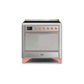 ILVE 36 Inch Majestic II Series Induction Range with 5 Elements 3.5 cu. ft. Oven Capacity TFT Oven Control Display Solid Door UMI09QNS3