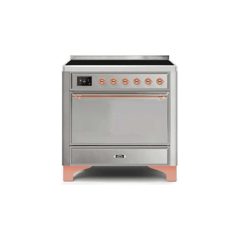 ILVE 36 Inch Majestic II Series Induction Range with 5 Elements 3.5 cu. ft. Oven Capacity TFT Oven Control Display Solid Door UMI09QNS3
