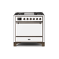 ILVE 36 Inch Majestic II Series Natural/ Propane Gas Burner and Electric Oven Range with 6 Sealed Burners UM09FDQNS3