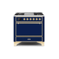 ILVE 36 Inch Majestic II Series Natural/ Propane Gas Burner and Electric Oven Range with 6 Sealed Burners UM09FDQNS3