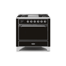 ILVE 36 Inch Majestic II Series Natural/ Propane Gas Burner and Electric Oven Range with 6 Sealed Burners UM09FDQNS3
