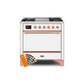 ILVE 36 Inch Majestic II Series Natural/ Propane Gas Burner and Electric Oven Range with 6 Sealed Burners UM09FDQNS3