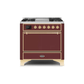 ILVE 36 Inch Majestic II Series Natural/ Propane Gas Burner and Electric Oven Range with 6 Sealed Burners UM09FDQNS3