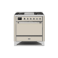 ILVE 36 Inch Majestic II Series Natural/ Propane Gas Burner and Electric Oven Range with 6 Sealed Burners UM09FDQNS3
