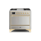 ILVE 36 Inch Majestic II Series Natural/ Propane Gas Burner and Electric Oven Range with 6 Sealed Burners UM09FDQNS3